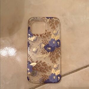 Floral Phone Case - Blue and Gold